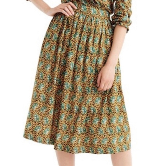 J. Crew Ratti Elephant Print Skirt 10 - Picture 3 of 9